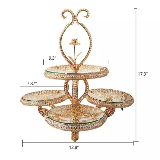 4 Plate Cupcake Stand Holder Wedding Party Cookies Dessert Fruit Display Tower {4}