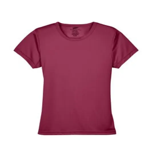 UltraClub&reg; Ladies Cool & Dry Sport Performance Interlock T-Shirt Maroon {1}
