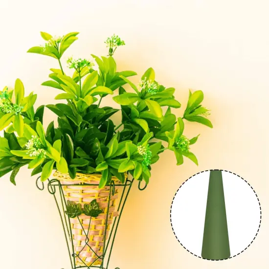 Floral Foam Cone, 2 Packs 11.8&times;3.93 inch Wet Green Florist Floral Block Flowers Arrangement Supplies for Craft Project and Christmas Party Decoration {4}