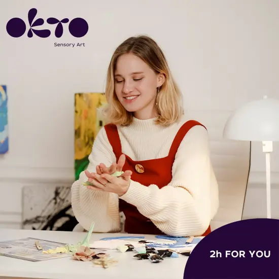 OKTO Sensory Art 3D Painting &ldquo;Koi Carps&rdquo; &ndash; 11.8&rdquo; x 15.7&rdquo; Canvas Kit {6}