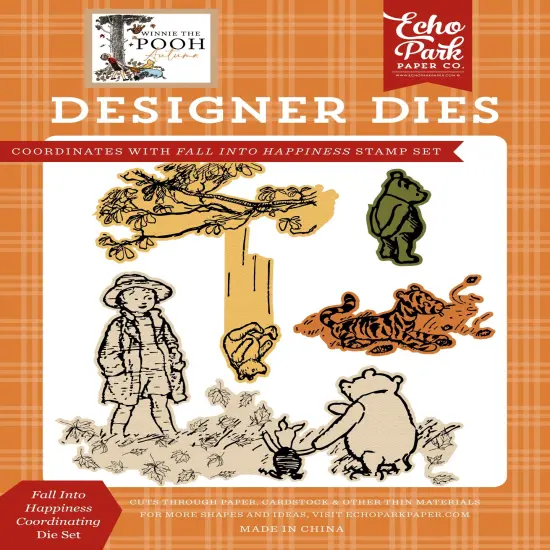 Winnie The Pooh Autumn Medium Die St-Fall Into Happiness {1}