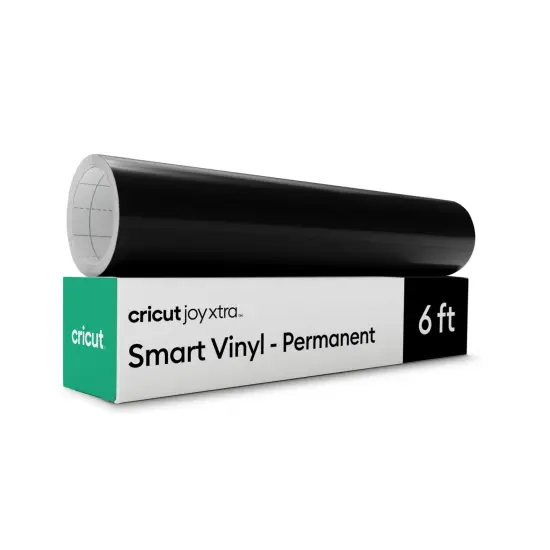 Cricut Joy Xtra Smart Vinyl - Permanent, Black, 9.5 in x 6 ft (1) {1}