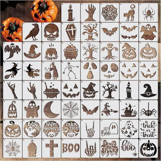 Small Halloween Stencils for Painting on Wood (60 Boo) {1}