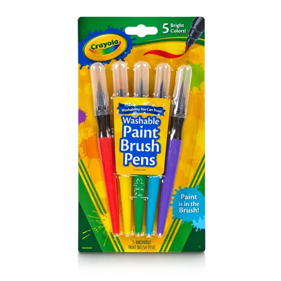 Crayola Project Paintbrush Pens 5/Pkg-Assorted Colors {1}