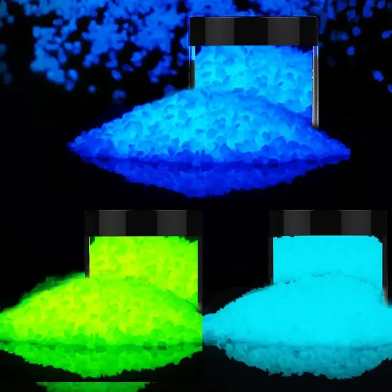 3 Box Glow in The Dark Crushed Glass Craft Glitter {1}