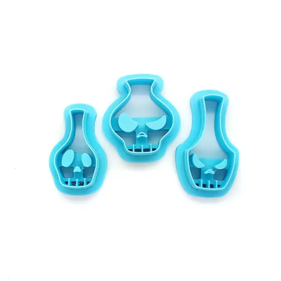 Skull Poison Bottle Clay Cutters for Halloween, 3 pc, Adorabilities {1}