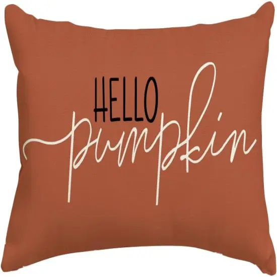Autumn Hello Pumpkin Pillows Decorative Throw Pillows {1}