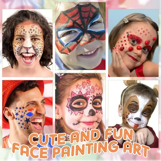 24 Pieces Face Paint Stencils(Vivid Style) {4}