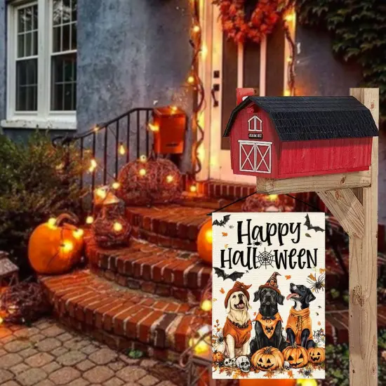 Happy Halloween Dogs Garden Yard Flag 12x18 Inch(Boo Dogs) {3}