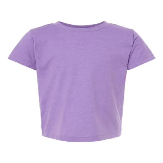 BELLA + CANVAS&reg; Toddler Crewneck Short Sleeve Jersey T-Shirt Heather team purple {2}