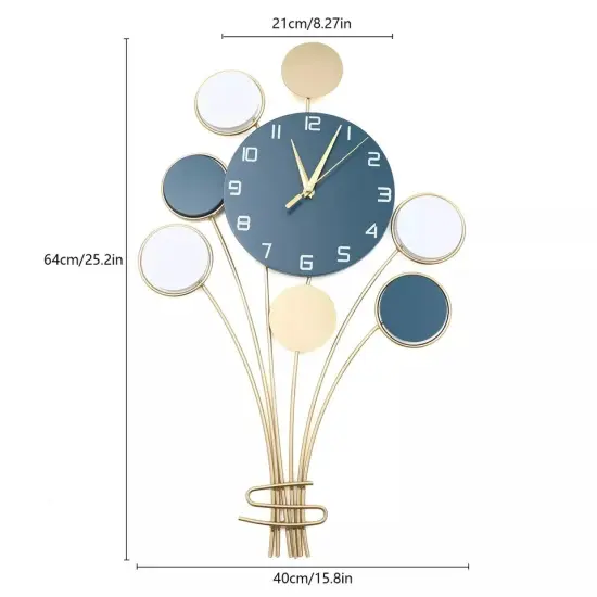 25" Large Hanging Wall Clock Balloon Metal Wall Watch Living Room Home Decor {2}