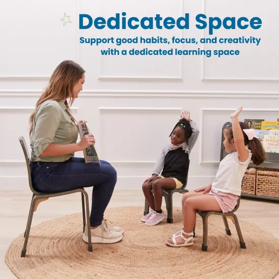 Bentwood Chair, 10in Seat Height, Stackable Seats, 2-Pack Grey Wash {3}