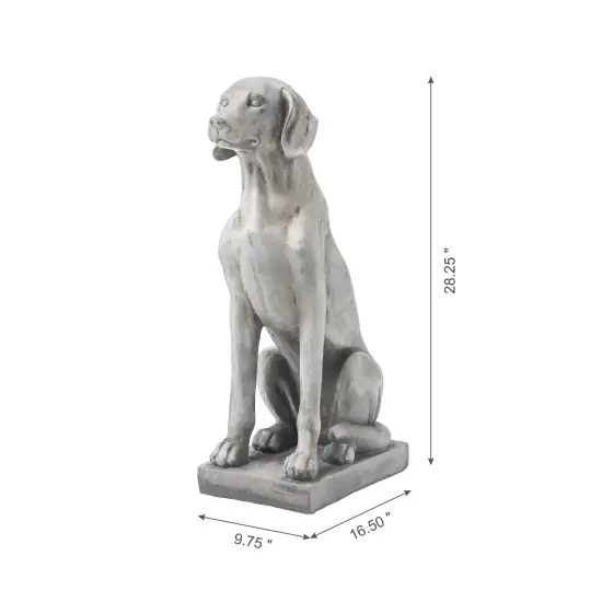 Set of 2 28.25"H MGO Sitting Labrador Retriever Dog Statue {9}