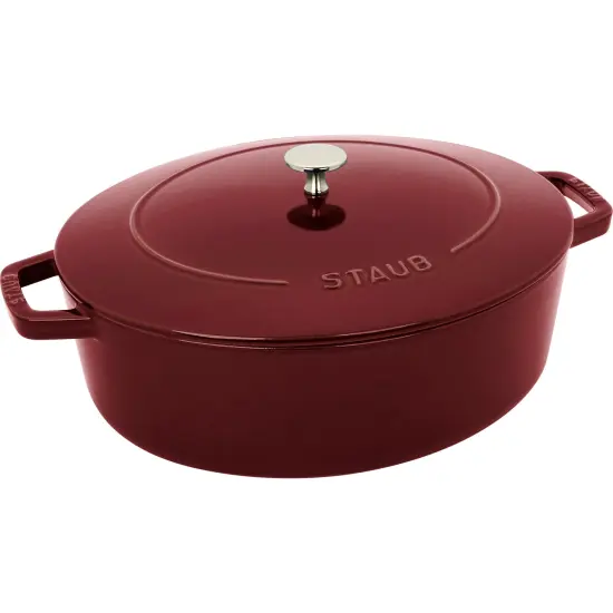 Staub Cast Iron 6.25-qt Shallow Oval Dutch Oven {7}