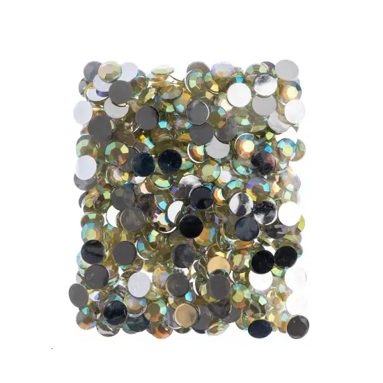 John Bead 12mm (SS50) Round Acrylic Flat Back Rhinestones, 400pcs Yellow AB {4}