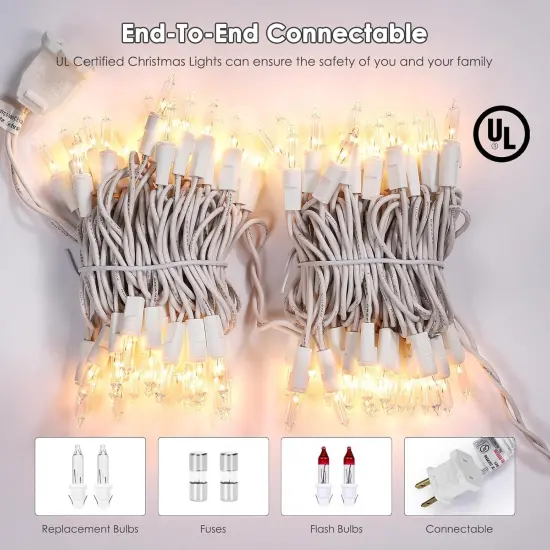 50 Count Christmas String Lights - 13FT, Warm White {2}