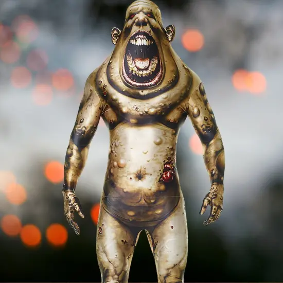 Boil Monster Boys Morphsuit Halloween Costume Scary Full Body Suit Brown {4}