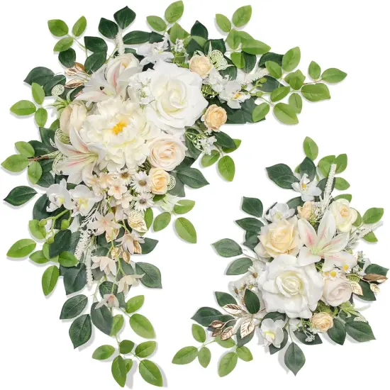 Pack of 2 Wedding Arch, Artificial Flowers, Wedding Decor，Flower Garland {1}