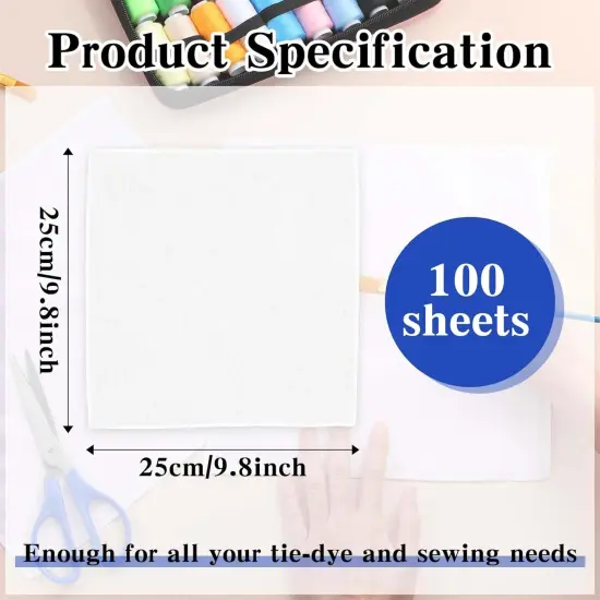 100 Pieces 10 x 10 Inches Cotton Fabric Precut Fabric Solid Colors {2}