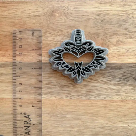 Traditional Tattoo Dagger w/ Heart Clay Cutter {2}