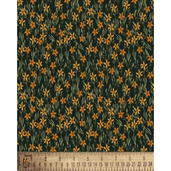 Autumnal Wildflowers Field Cotton Fabric | By the Yard | Sewing and Crafting | 44 inches wide {1}