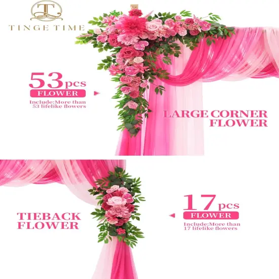 Wedding Arch Silk Floral Arrangements Ceremony Backdrop Bridal Shower Outdoor Party Decor {3}