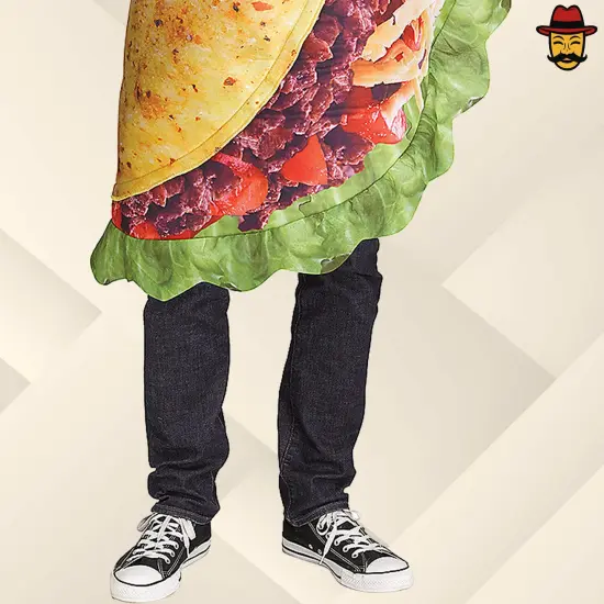 Taco Food Tunic Adult Costume Funny Realistic Print Halloween Party Outfit {5}