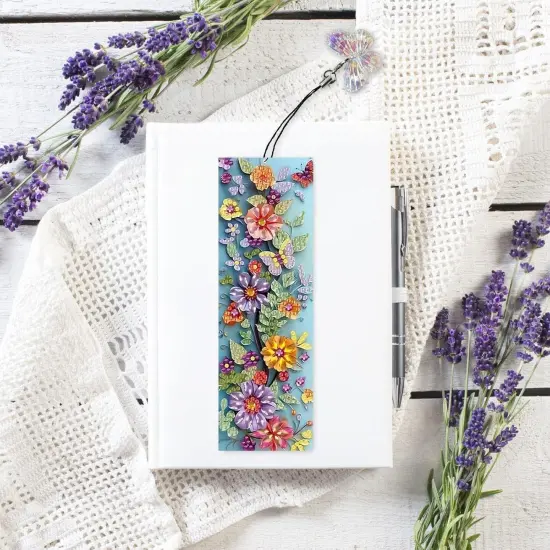 4pcs Diamond Painting Bookmark Kits for Adult(Flower) {2}