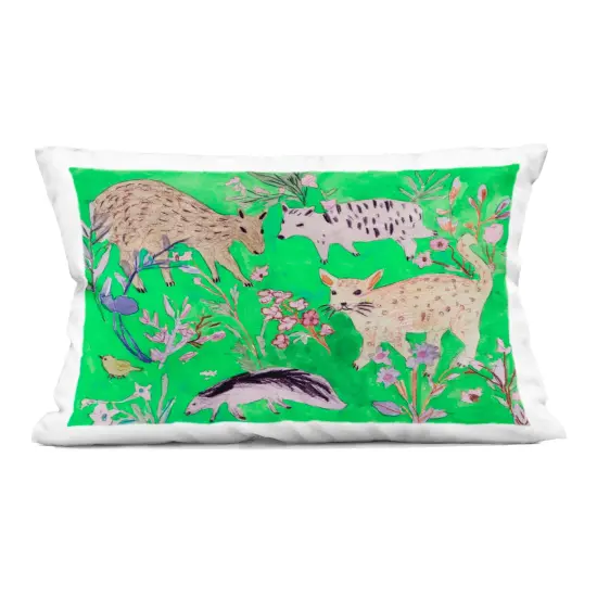 Stupell Industries Quirky Meadow Wildlife Indoor Pillow, 14 x 7 x 20 {1}