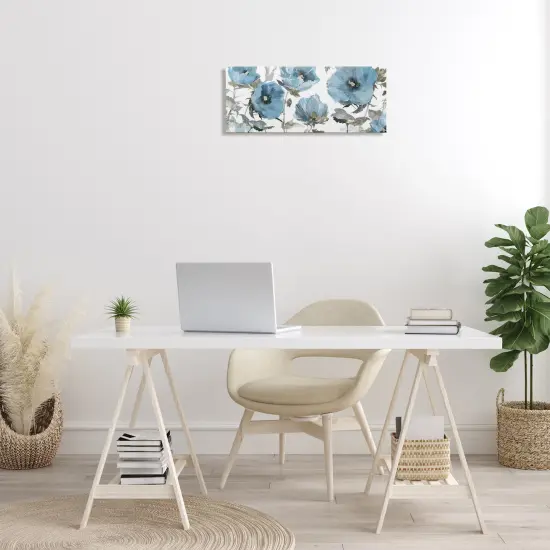 Stupell Industries Blue Poppies on White Canvas By Theresa Heidel {8}