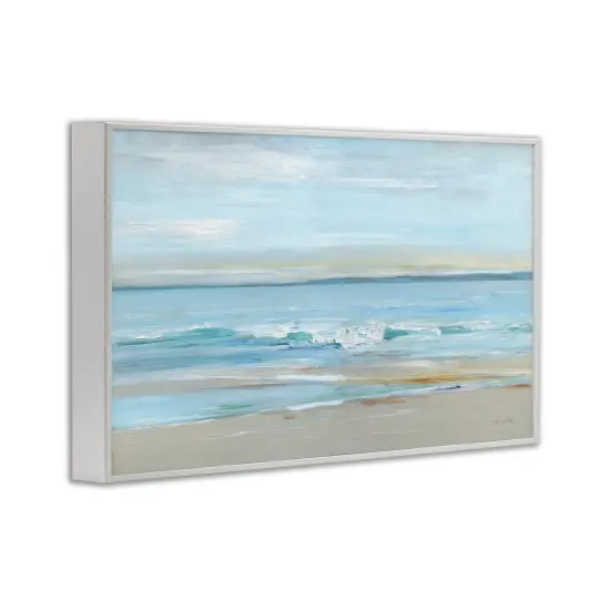 Stupell Industries Restless Beach Waves Abstraction Framed Giclee By Sally Swatland {3}