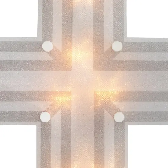 Northlight Lighted Cross Easter Window Decoration - 14" White {7}