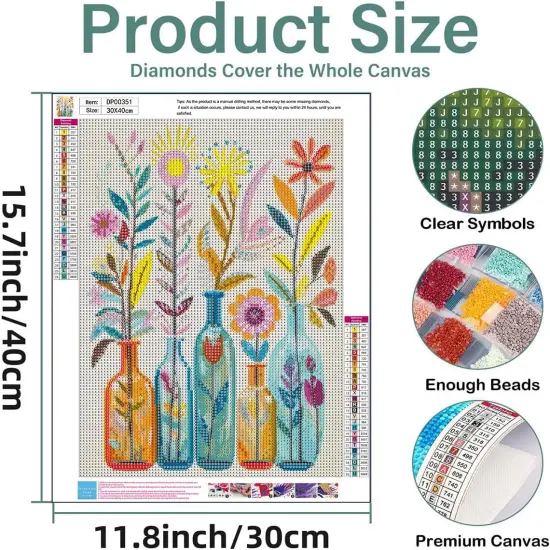 Flower 5D Diamond Painting Kits for Beginner,12x16inch {5}