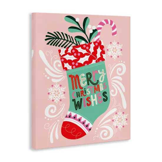 Stupell Industries Fun Whimsy Christmas Stocking Canvas By Muffin Grayson {3}