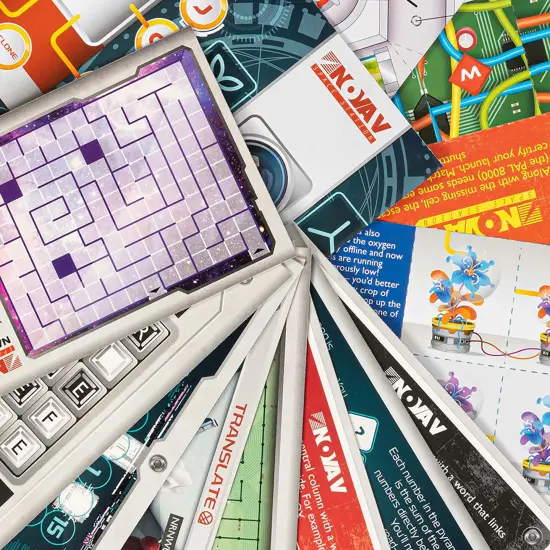 Professor Puzzle: Escape From The Space Station - An Out Of This World Mini Escape Room Game, 12 Picture-Maze-Solution Puzzles, Ages 12+, 1+ Players {4}