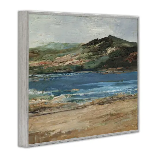 Stupell Industries Abstract Mountain Riverbank Framed Giclee By Ethan Harper {3}