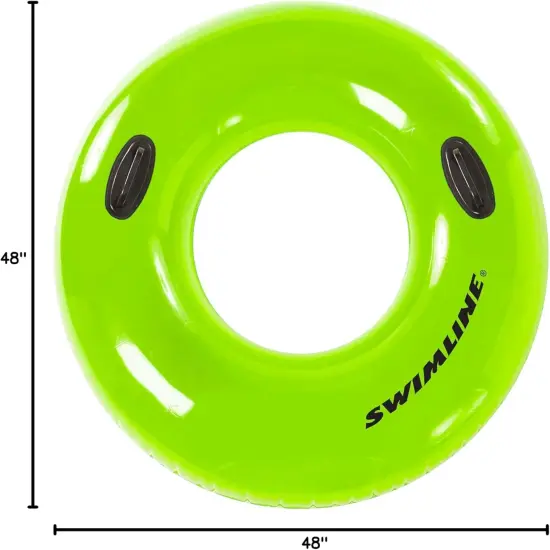 Swim Central Inflatable Swimming Pool Inner Tube Ring Float - 48" - Green {5}