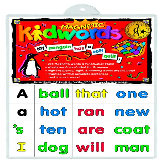 Barker Creek Learning Magnets, Kidwords High Frequency Words, Set of 208 {3}