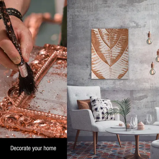 Metallic Foil Schabin Gilding Flakes, Imitation Copper 10 Gram Bottle - Metal Leaf Foil Flakes for Resin, Nails, Crafts, Painting, Jewelry, Slime, Arts and Crafts {5}