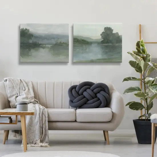 Stupell Industries Misty Twilight Lake View 2pc Canvas Set By Ethan Harper {2}