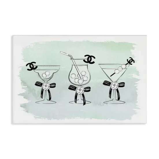 Stupell Industries Classy Fashion Brand Drinks Canvas By Martina Pavlova {1}
