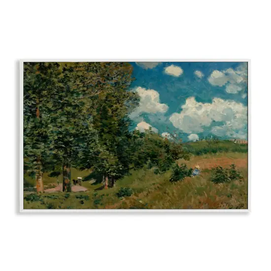 Stupell Industries Classic Cloudy Landscape Framed Giclee Wall Art Design by Alfred Sisley {1}