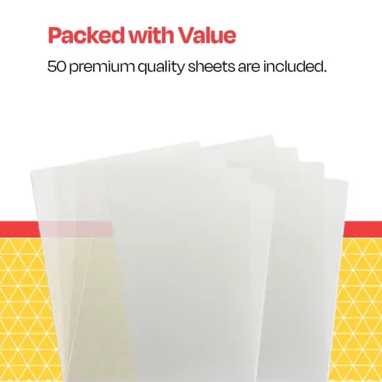 School Smart Laser Transparency Film without Sensing Strip, 8-1/2 x 11 Inches, Clear, Pack of 50 {7}