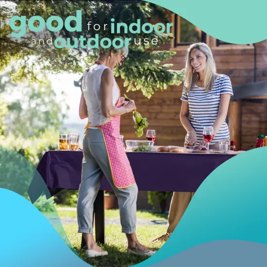 Exquisite Plastic Table Cover Roll &ndash; 40" x 300' Disposable Tablecloth Roll &ndash; Premium Thick 0.5 MIL Plastic Banquet Roll &ndash; Party Table Cover Roll for Events & Catering Purple {4}