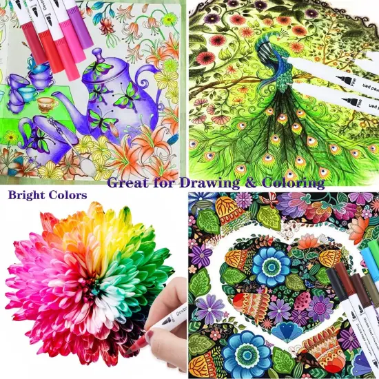 36 Brush Markers for Adult Coloring Books {5}
