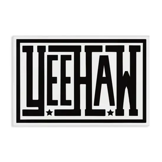 Stupell Industries Yeehaw Bold Phrase Canvas By Lettered and Lined {1}