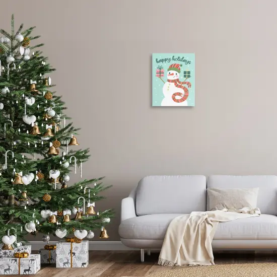 Stupell Industries Happy Holidays Snowman Canvas By Brandi Powell {2}