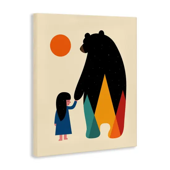Stupell Industries Bear & Girl Silhouette Canvas By Andy Westface {3}