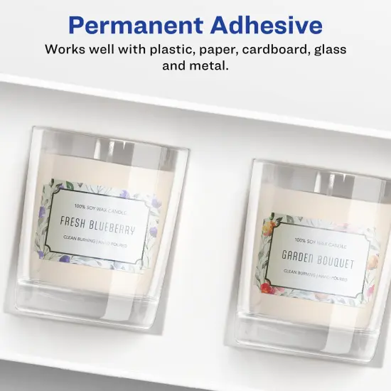 Avery Pearlized Ivory Rectangle Scalloped Labels with Sure Feed Technology, Print-to-the-Edge, 2" x 3" {3}