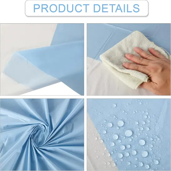 Round Plastic Disposable Tablecloth 84 Inch Stain and Wrinkle Resistant {2}
